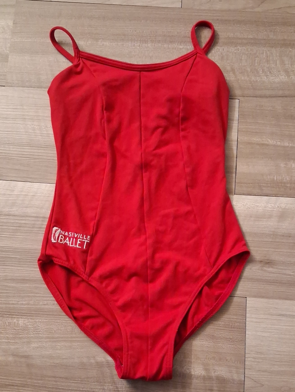 Mirella Red Ballet Tank Leotard with Nashville Ballet Logo Small Adult